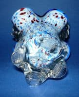 Franz Wels Spatter Glass Posy Basket c1920