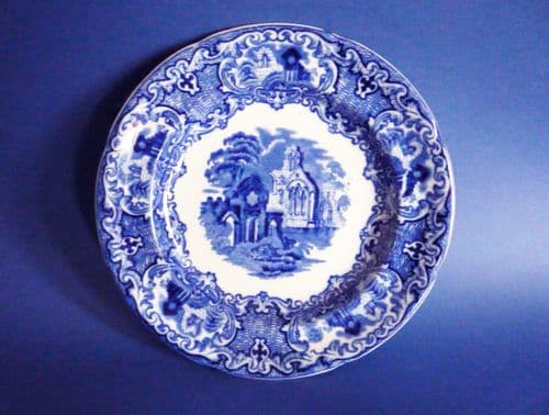 George Jones Blue and White 'Abbey' Ware Tea Plate c1910 #2