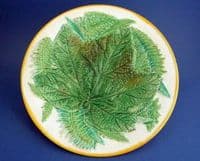 George Jones 'Leaf and Fern' Majolica Plate c1870 #2