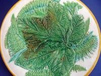 George Jones 'Leaf and Fern' Majolica Plate c1870 #2