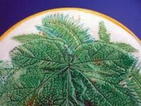 George Jones 'Leaf and Fern' Majolica Plate c1870 #2