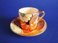 Gray's Pottery Art Deco Floral Design A2112 Coffee Can and Saucer c1934 #2
