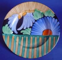 Gray's Pottery Art Deco Hand Painted 'Hampton' Floral Wall Plate c1930 #1 (Sold)