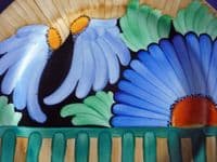 Gray's Pottery Art Deco Hand Painted 'Hampton' Floral Wall Plate c1930 #1 (Sold)