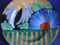 Gray's Pottery Art Deco Hand Painted 'Hampton' Floral Wall Plate c1930 #2 (Sold)