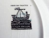 Gray's Pottery Art Deco Hand Painted 'Hampton' Floral Wall Plate c1930 #2 (Sold)