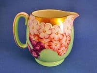 Gray's Pottery Art Deco Pink and Green Floral Jug c1932
