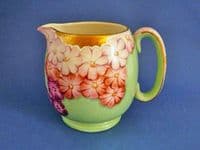 Gray's Pottery Art Deco Pink and Green Floral Jug c1932
