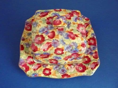 Grimwade's Royal Winton 'Royalty' Chintz Butter Dish c1940