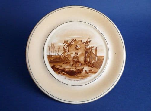 Grimwade's WW1 Bruce Bairnsfather Ware Old Bill - 'We Are Staying At A Farm' Wall Plaque c1920