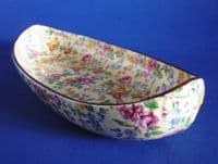 Grimwades Royal Winton 'Clevedon' Chintz Canoe Shaped Dish c1935