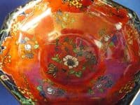 Grimwades Royal Winton Orange Floral Lustre Byzanta Ware Bowl c1925