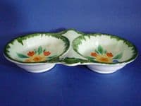 Hancock's Art Deco 'Ivory Ware' Double Jam Dish c1930
