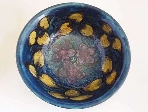 Hancock's Morris Ware C75-1 Large 'Clematis' Bowl by George Cartlidge c1920