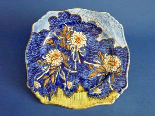 Hand Painted Grimwades Royal Winton 'Chrysanthemum' Lustre Wall Plate c1934 (Sold)