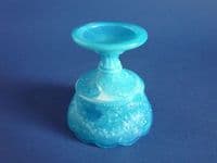 Henry Greener Blue Slag Glass 'Scrolling Flower' Bowl c1880