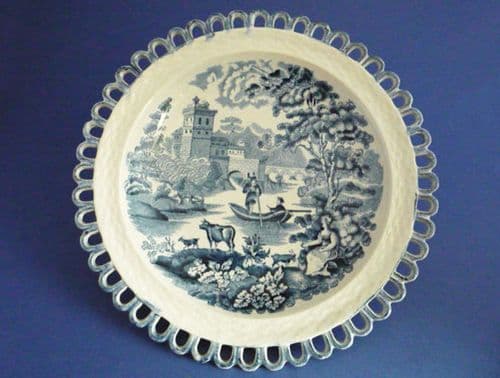 John Meir 'Italian Scenery' Arcaded Dessert Plate c1820 #1
