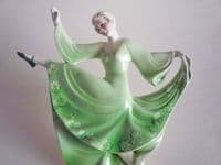 Katzhutte Art Deco 'Dancing Girl' Wall Plaque c1930 (Sold)
