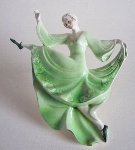 Katzhutte Art Deco 'Dancing Girl' Wall Plaque c1930 (Sold)