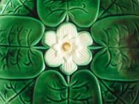 Large Adams and Bromley Majolica 'Water Lily' Plate c1880 #3