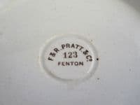 Large Blue Prattware Mug 'The Stone Jetty' and 'The Travellers' Departure'  c1860