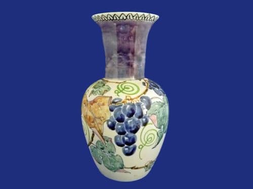 Large Bough Pottery Hand Painted Vase by Elizabeth Amour c1925