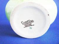 Large Carlton Ware Green 'Flowers and Basket' Posy Holder c1939