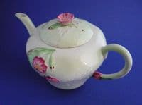 Large Carlton Ware Green 'Primula' Teapot c1939