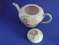 Large Carlton Ware Green 'Primula' Teapot c1939