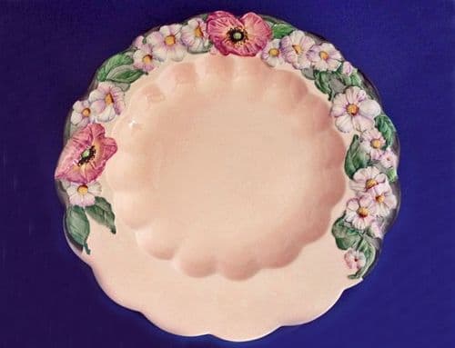 Large Carlton Ware Pink 'Poppy and Daisy' Wall Plaque c1948 #1