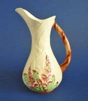 Large Carlton Ware Yellow 'Foxglove' Pitcher c1940