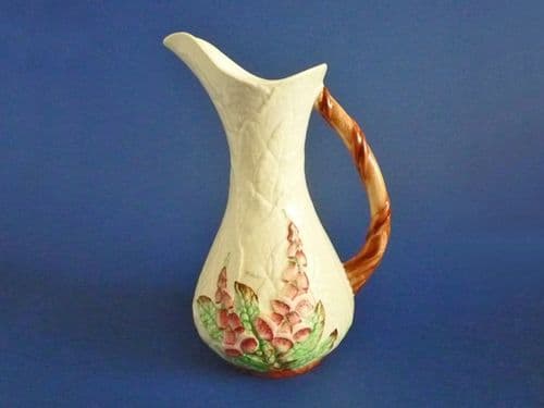 Large Carlton Ware Yellow 'Foxglove' Pitcher c1940