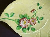 Large Carlton Ware Yellow 'Wild Rose' Dish c1939