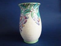 Large Charlotte Rhead Crown Ducal 'Wisteria' Vase c1937 - Pattern 4954 (Sold)