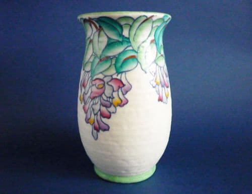 Large Charlotte Rhead Crown Ducal 'Wisteria' Vase c1937 - Pattern 4954 (Sold)