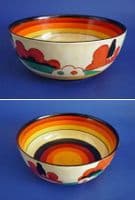 Large Clarice Cliff Fantasque Bizarre 'Farmhouse' Holborn Bowl c1931 (Sold)
