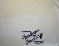 Large Clarice Cliff Fantasque Red 'Trees and House' Octagonal Plate c1930 (Sold)