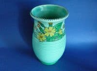 Large Early Charlotte Rhead Crown Ducal 'Primula' Vase c1932 - Pattern 2033 (Sold)