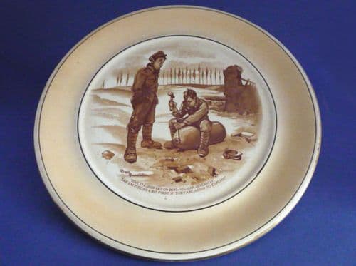 Large Grimwades WW1 Bruce Bairnsfather Old Bill 'Give it a good 'ard un Bert' Wall Plaque1918 (Sold)