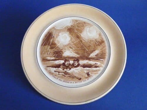 Large Grimwades WW1 Bruce Bairnsfather Old Bill 'If you knows of a better 'ole, go to it' Wall Plaque c1917