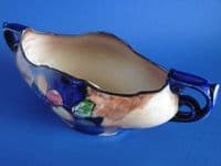 Large H & K Tunstall Pottery 'Autumn' Gondola Flower Bowl by R. Grocott c1939 (Sold)