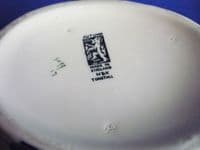 Large H & K Tunstall Pottery 'Autumn' Gondola Flower Bowl by R. Grocott c1939 (Sold)