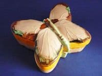Large Hancock's Art Deco 'Ivory Ware' Butterfly Trinket Box c1930