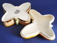 Large Hancock's Art Deco 'Ivory Ware' Butterfly Trinket Box c1930