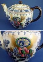 Large Keeling and Co 'Nanking' Losol Ware Teapot c1920