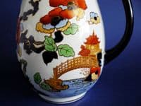Large Keeling and Co 'Pagoda' Losol Ware Jug c1910