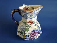 Large Mason's Patent Ironstone China Coloured 'Blue Pheasant' Pattern Hydra Jug c1890 (Sold)