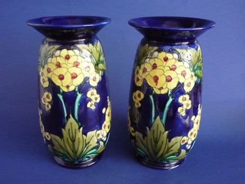 Large Pair of Minton Secessionist 'Primula' Vases c1910