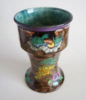 Large Rare Hancock's Corona Ware 'Woodland' Vase by F. X. Abraham c1928