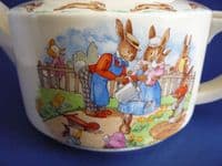 Large Royal Doulton Bunnykins 'Gardening' Casino Teapot by Barbara Vernon c1950 (Sold)